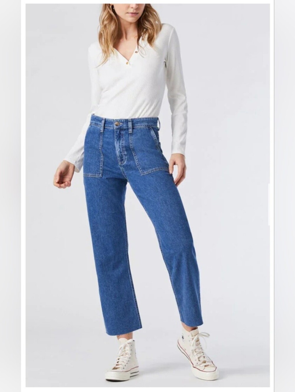 MAVI SHELIA High-Rise Relaxed Fit 100% Cotton Women's Jeans. Size 32.